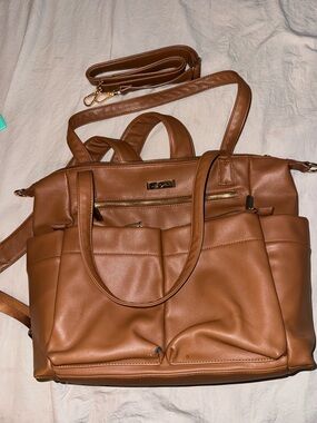 Tan Vegan Leather Tote Bag